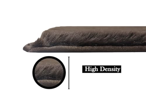 Image of Rabbit Fur Area Rug 6x8 Ft | Super Soft Plush Carpet with Anti-Slip Backing | Washable Luxury Rug for Bedroom, Living Room & Home Decor