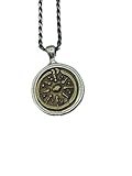 Generic Handcrafted Widow's mite brass pendant, 0.5 IN