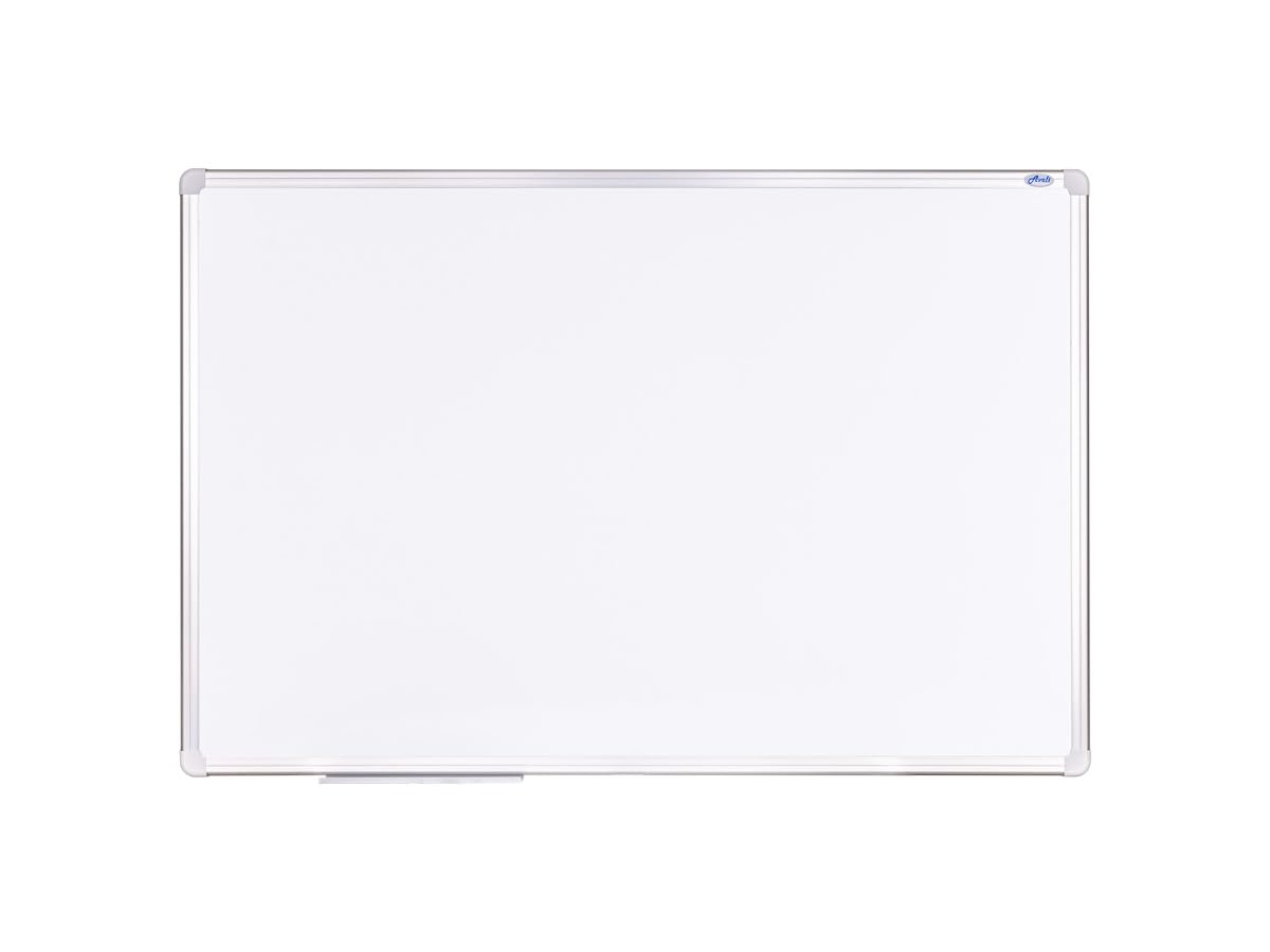 AVELI tablica magnetyczna 90 x 60 cm - biała tablica suchościeralna z aluminiową ramą i półką - magnetyczna i do zapisu - uchwyt ścienny poziomy/pionowy - do biura, szkoły, domu