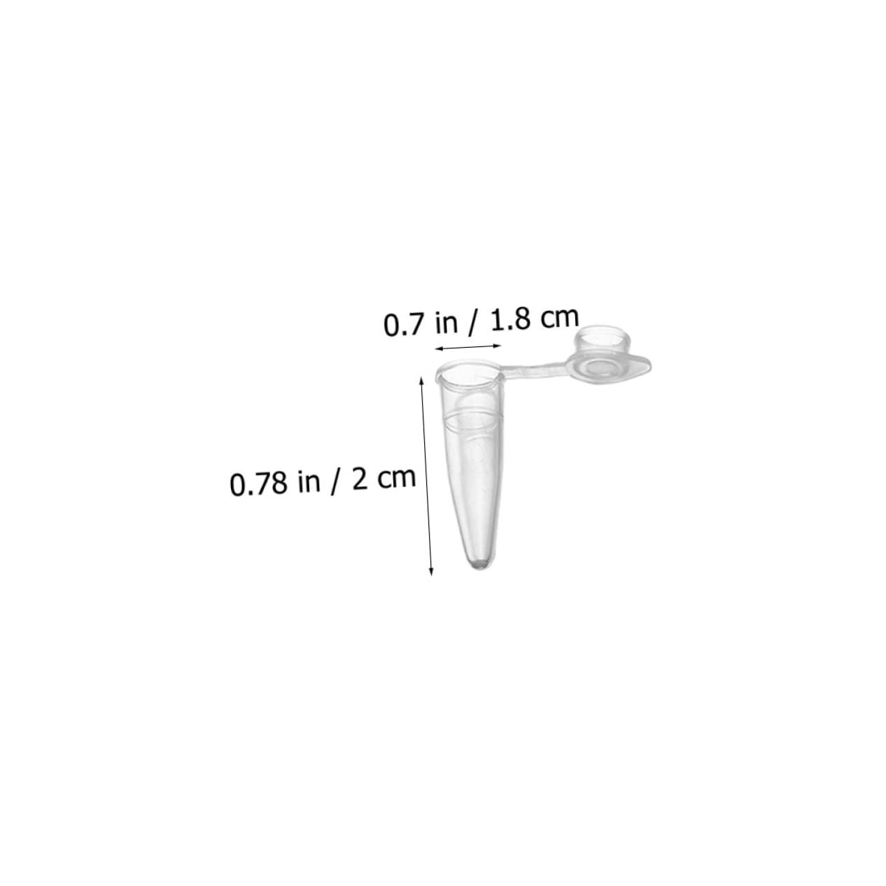 FUNOMOCYA Plastic Centrifuge Vials 2000 Pcs 0.2ml Microcentrifuge Tubes Dropper