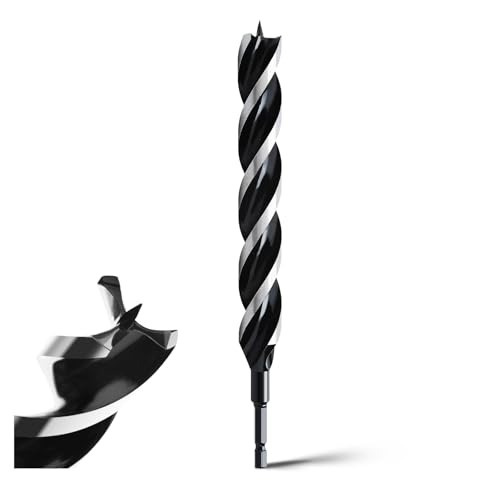 20x230mm Holzbohrer Holzschlangenbohrer für Weichholz, Hartholz mit Zentrierspitze und E 9.5 Schaft