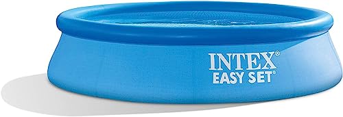Intex 28108NP – Piscina Fuori Terra Easy Set Rotonda, Pompa Filtro 1250 L/h, 1942 L, PVC, Azzurro, 244x61 cm