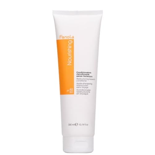 Fanola Restructuring Leave-in Conditioner, Deep Hydration and Nourishment to Dry, Stressed and Damaged Hair, Enriched Formula with Milk Proteins and Argan Oil, 300