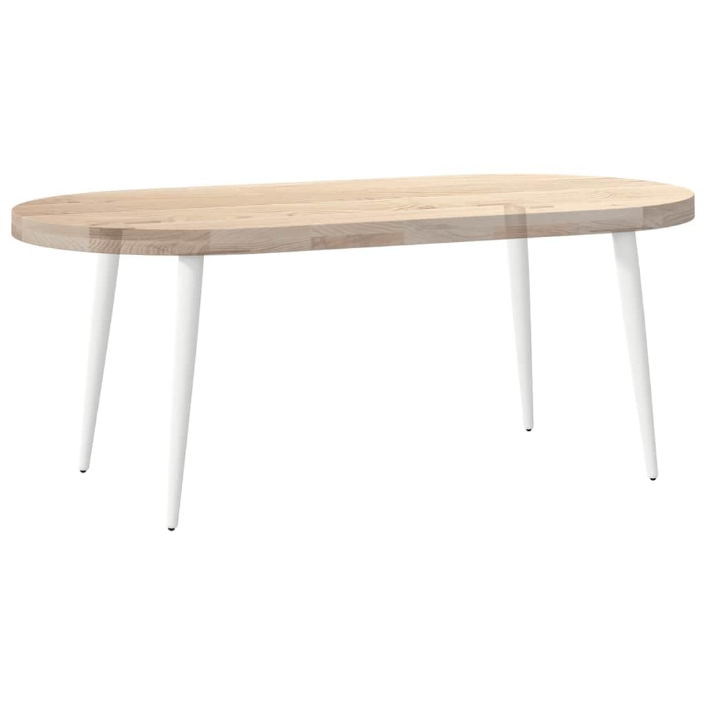 vidaXL Pieds de Table Basse Coniques 4 pièces Blanc 42-43 cm Acier