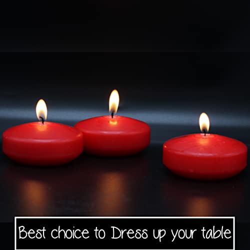 Candlenscent Unscented Floating Candles | 3 Inch - Fits In 3 Inch Vase And Above | Red | Floats On Water | Pack Of 3 #TOP5