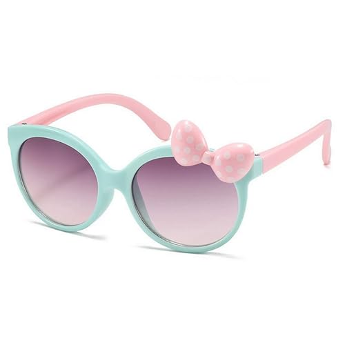 Image of Dervin UV Protected Girl's Bow Cute Sunglasses Baby Personality Cartoon Travel Sunshade Glasses