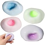 YQYCE 4 Stück Stressball Squishy, Anti Stress Ball Für Büroangestellte, Entspannung anbieten Und Konzentrationshilfe, Squishy Ball In Blau Grün Rosa Lila