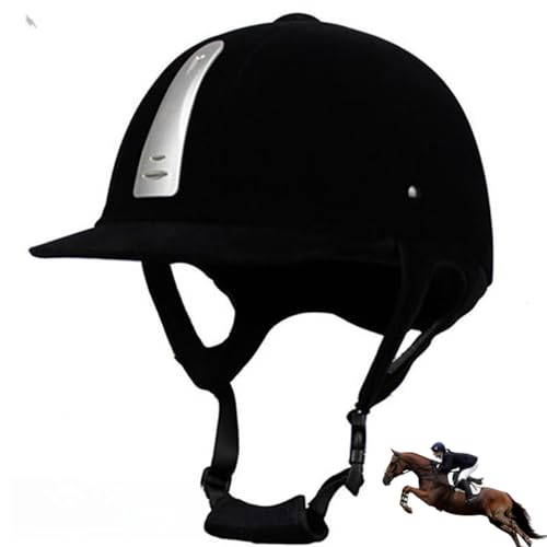 SolKin乗馬ヘルメット 黒 乗馬防具 通気性 乗馬ヘルメット 乗馬ヘルメット 乗馬ヘルメット 乗馬用品 男女兼用 乗馬帽子 サイズ調整可能 洗える帽子 パッド入り 男女兼用 軽量 乗馬ヘルメットと乗馬用品 (XS/52CM,B)