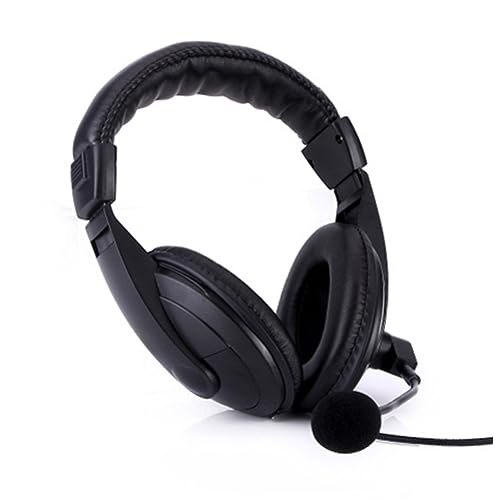 OSALADI Stereo-kopfhörer-Headset Mit Mikrofon Für Pc-Laptop Spiel-Headset Schwarz Plug-and-Play Klaren Für Musik Und Anrufe Verstellbares Mikrofon