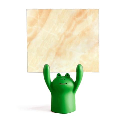 Porte-mémo en marbre grenouille CeracTile pour bureau et maison