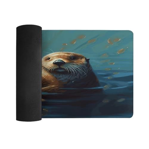 Protector de escritorio Sea Otters Painting 30x60 cm miniatura 3