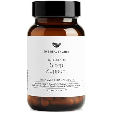 The Beauty Chef SUPERGENES Sleep Support – Bio-Fermented Herbal Supplement for Relaxation & Restful Sleep – 60 Capsules Cover