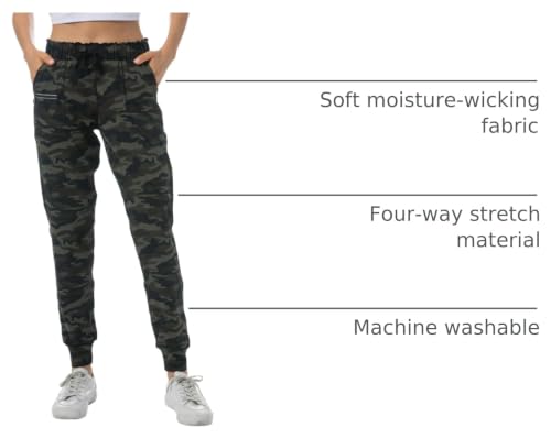Image of Haowind Joggers for Women with Pockets Elastic Waist Workout Sport Gym Pants Comfy Lounge Yoga Running Pants