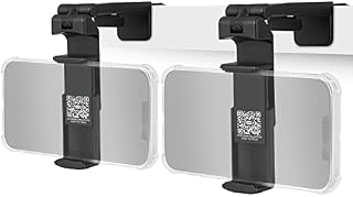 Wicked Chili 2x Airplane in Flight Phone Holder | Universal Adjustable Mobile Phone Stand | Foldable 360° Hinge & Table Clamp | for Homeoffice, Train, Boat & Work, Desk, Kitchen, Video (Patented)