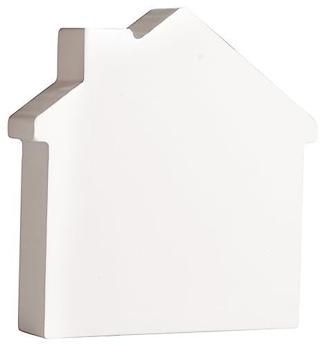Rayher MDF-Symbol Haus, weiß, 11 x 11 cm, Stärke 2 cm, 3D-Symbol Holz,...