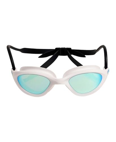 ARENA Unisex 365 Mirrored Swim Goggles for Fitness Swimmers Comfortable Anti-Fog Watertight Design Lap Swimming Men and Women, Mirror Blue/White/Black