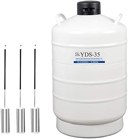 Cryogenic Cylinder Storage Tank 35 Liter Liquid Nitrogen Container 35L 50 mm Diameter with Cover Factory Outlet