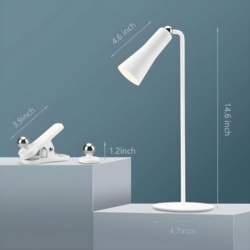 Image of Kimee LED Study Light for Desk with Stationery Organizer & Mobile Holder - Cordless Table Lamp for Students & Work from Home - 3 Modes Eye Protection Reading Lamp (Magnetic, Regular)