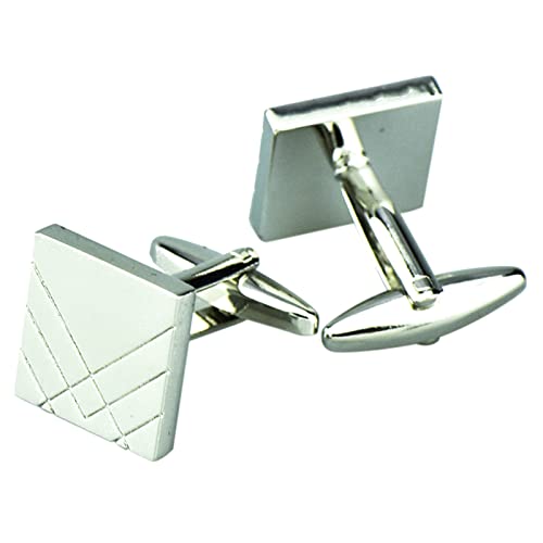 Mancuernillas para camisa de hombre en acero inoxidable miniatura 1