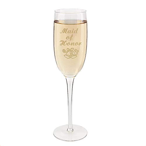 Maid Of Honor Champagne Flute Glass 8 oz