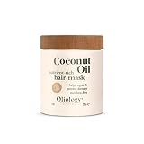 Oliology Coconut Oil Hair Mask - Helps Repair & Restore Damaged Hair, Leaves Hair Shiny & Manageable | Made in USA & Paraben Free (8oz)