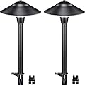 SUNVIE LED Pathway Lights Low Voltage 12-24V 3W Landscape Lighting, 3000K Low Voltage Landscape Lights, IP65 Waterproof Aluminum Path and Area Light for Outdoor Yard Garden Walkway, 2 Pack