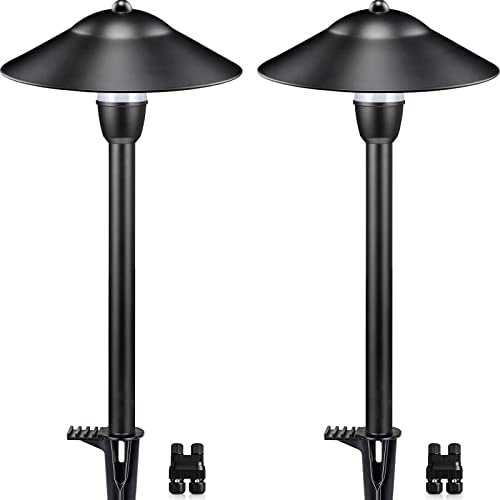Image of SUNVIE 3W Low Voltage Pathway Lights, 3000K Classic LED Aluminum 2-Pack