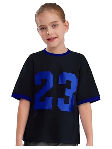 YEAHDOR Kids Boys Girls Short Sleeve Crewneck T-Shirts Number Print Basic Tees Summer T-Shirts Tops