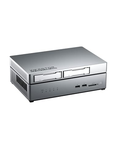 Xikestor FS510402DH - Servidor NAS All-Flash para almacenamiento en la nube privada, 4 ranuras M.2 y 2 ranuras SSD U.2, 4 puertos de 10 GbE (2 RJ45 y 2 SFP+) | procesador Intel i5-12450H | 16 GB DDR5