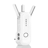  750Mbps WiFi Router/Repeater/AP Extender Booster Range Mini AP Hotspot Access Point 5.0GHz/2.4GHz Signalverstärker Netzwerkadapter mit DREI zusätzlichen Antennen und WPS Funktion
