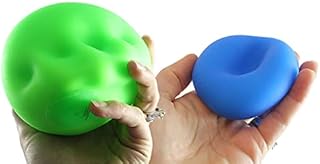 Curious Minds Busy Bags 2 Different Doh Filled Jumbo and Regular Squeeze Balls - Doh - Ultra Squishy and Moldable Dough Relaxing Sensory Fidget Stress Toy