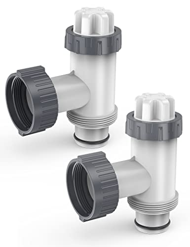 SUMMERBUDDY Above Ground Swimming Pool Plunger Valves Replacement Part with Gaskets, On Off Plunger Valves Swimming Accessories for Above Ground Swimming Pool Filter Pump (2 Pack) SUMMERBUDDY Above Ground Swimming Pool Plunger Valves Replacement Part with Gaskets, On Off Plunger Valves Swimming Accessories for Above Ground Swimming Pool Filter Pump (2 Pack)