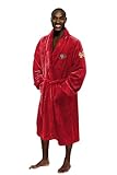 NORTHWEST The Company NFL San Francisco 49ers Herren-Bademantel, seidige Haptik, Größe L/XL, Rot, 66 x 119,4 cm, Rot/Ausflug, einfarbig (Getaway Solids), Large-X-Large