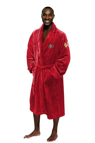 Northwest The Company Official NFL San Francisco 49ers Mens L/XL Silk Touch Bath Robe with Number Red 26 x 47