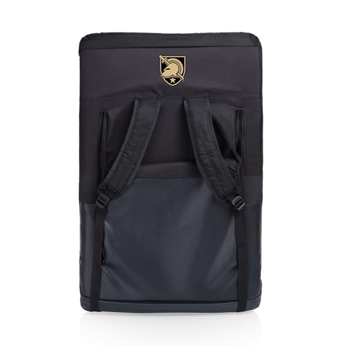 picnic time ncaa west point black knights ventura reclining stadium seat with back support - bleacher seat - beach floor chair