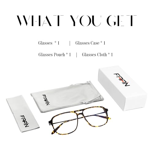 Image of FAA'N Blue Light Glasses Men Acetate Computer Gaming Non Prescription Glasses Lightweight Square Bluelight Blocker Frame