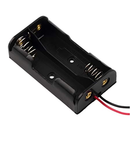  PORTABATTERIE 2X PILA STILO AA box case porta batteria pile contenitore cavo