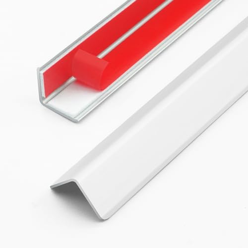 Image of 10pcs 48 inch L*0.59 inch W Aluminum Self-Adhesive Wall Corner Protectors, Wall Furniture Bumper, Safety Baby Proofing Corner Cushion Table Edge,Wide Coverage and Easy to Install - Silver