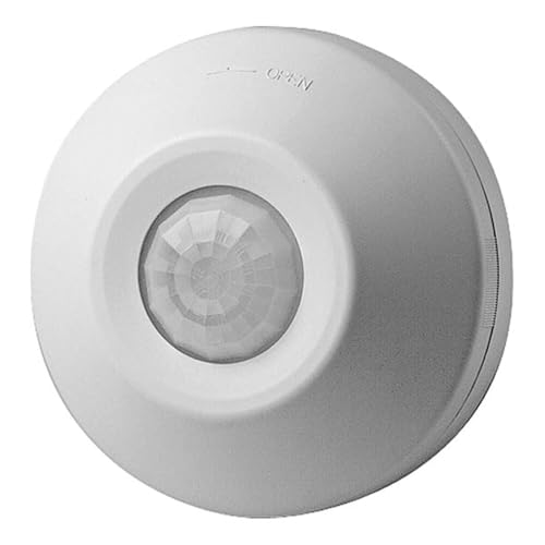 Leviton PIR Ceiling Mount Occupancy Sensor, 120-277V, 1000W, 570SF Field-of-View, ODC0S-I1W, White