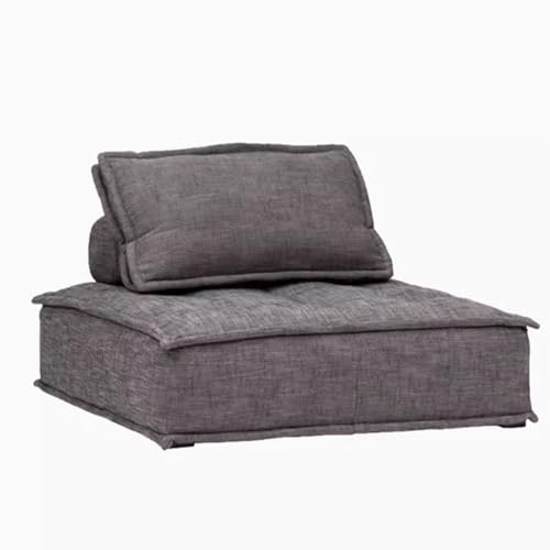 Chaise relevable convertible et canapé modulaire, chaise décorative tapissée sans accoudoirs avec oreiller, matelas pliable pour salon et appartement, gris,...