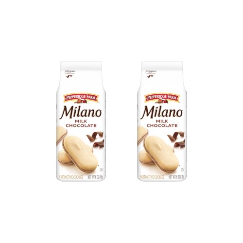 Pepperidge Farm Milano Milk Chocolate Cookies, 6 Oz (Pack of 2)