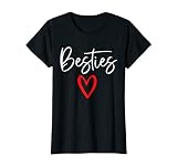 Damen Besties Bestfriend Outfits für 2 Mädchen Teens BFF Herz Tee T-Shirt