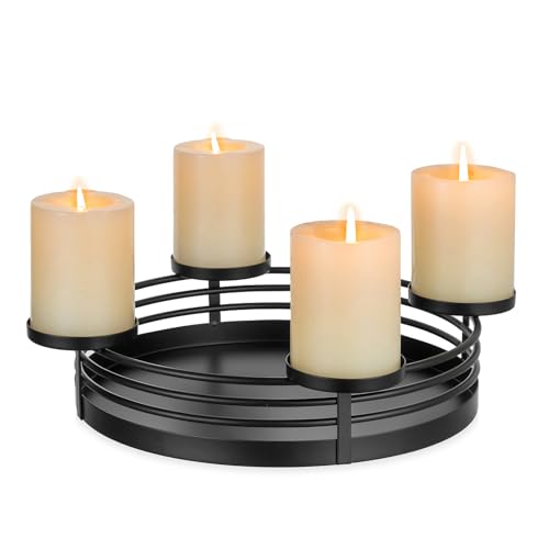 Staymoment Adventskranz Kerzenhalter Modern Metall: Schwarz...