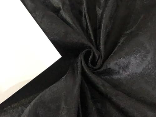 Tissu brocart de soie noir opaque jacquard rigide pour veste structurée