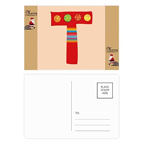 Cartes postales en T et correspondance motif fruits oranges