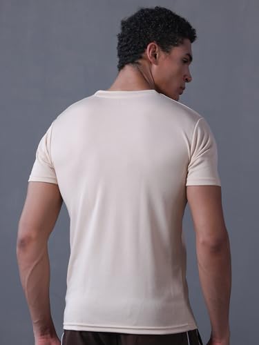 Image of CHKOKKO Gym T Shirts for Men Workout Activewear Solid Quick Dry Sports Tshirt for man Breathable Lightweight Half Sleeve Regular Fit Round Neck Running Boys T Shirt