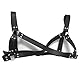 Herren Punk Body Brust Harness Männer Leder Geschirr mit Handschellen & SM Choker Halsband,Gothic Männer Nachtshow Kostüme Herren Sexy Sklave Clubwear,BDSM Fesseln Sexspielzeug für Paare Extrem Sex
