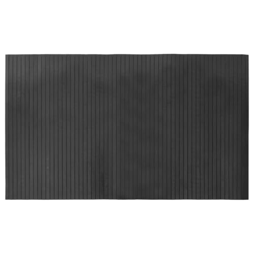 vidaXL Tapis rectangulaire Gris 60x100 cm Bambou, Tapis de Salon, Tapis rectangulaire, Tapis Moderne, Tapis de Chambre à Coucher, Tapis en Bambou