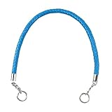 xiuling4568 バッグストラップ 2個 30-60cm レディース バッグ ストラップ 織り レザーロープハンドル ハンドバッグ ショルダーストラップ DIY ハンドメイド 交換 チェーンバッグ アクセサリー バッグ ストラップ クロスボディ(ライトブルー、60cm)