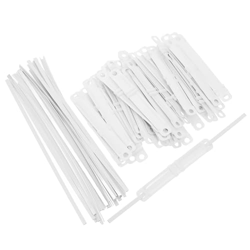 ledmomo 50個 ルーズリーフファスナー プラスチック製耐久性ファイル綴じ具 書類整理用バインダークリップ オフィス学校家対応 使いやすい